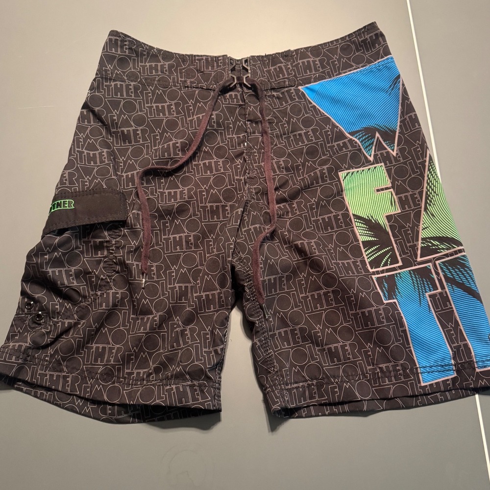 Billabong Wolfmother Board Shorts Mens 33 Graphic Recycled Y2K Vintage Surf